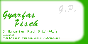 gyarfas pisch business card